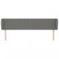 Preview: Kopfteil mit Ohren Dunkelgrau 183x23x78/88 cm Stoff