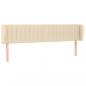 Preview: Kopfteil mit Ohren Creme 183x23x78/88 cm Stoff