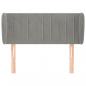 Preview: Kopfteil mit Ohren Hellgrau 103x23x78/88 cm Samt