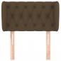 Preview: Kopfteil mit Ohren Dunkelbraun 83x23x78/88 cm Stoff