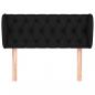 Preview: Kopfteil mit Ohren Schwarz 93x23x78/88 cm Stoff