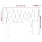 Preview: Kopfteil mit Ohren Dunkelbraun 93x23x78/88 cm Stoff