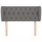 Preview: Kopfteil mit Ohren Dunkelgrau 103x23x78/88 cm Stoff