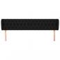Preview: Kopfteil mit Ohren Schwarz 183x23x78/88 cm Stoff