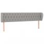 Preview: Kopfteil mit Ohren Hellgrau 203x23x78/88 cm Stoff