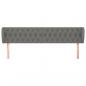 Preview: Kopfteil mit Ohren Dunkelgrau 203x23x78/88 cm Stoff