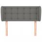 Preview: Kopfteil mit Ohren Dunkelgrau 93x23x78/88 cm Stoff