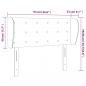 Preview: Kopfteil mit Ohren Dunkelbraun 93x23x78/88 cm Stoff