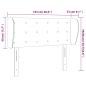 Preview: Kopfteil mit Ohren Hellgrau 103x23x78/88 cm Stoff