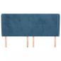 Preview: Kopfteil mit Ohren Dunkelblau 203x23x118/128 cm Samt