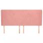 Preview: Kopfteil mit Ohren Rosa 203x23x118/128 cm Samt