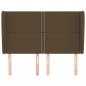 Preview: Kopfteil mit Ohren Dunkelbraun 147x23x118/128 cm Stoff
