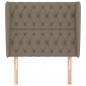 Preview: Kopfteil mit Ohren Taupe 103x23x118/128 cm Stoff