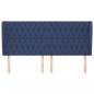 Preview: Kopfteil mit Ohren Blau 203x23x118/128 cm Stoff