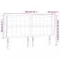 Preview: Kopfteil mit Ohren Hellgrau 183x23x118/128 cm Stoff