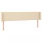 Preview: Kopfteil mit Ohren Creme 183x16x78/88 cm Stoff