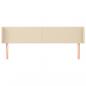 Preview: Kopfteil mit Ohren Creme 183x16x78/88 cm Stoff