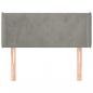 Preview: Kopfteil mit Ohren Hellgrau 83x16x78/88 cm Samt