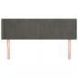 Preview: Kopfteil mit Ohren Dunkelgrau 147x16x78/88 cm Samt