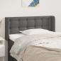 Preview: ARDEBO.de - Kopfteil mit Ohren Grau 83x16x78/88 cm Kunstleder