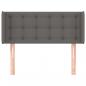 Preview: Kopfteil mit Ohren Grau 83x16x78/88 cm Kunstleder
