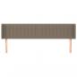Preview: Kopfteil mit Ohren Taupe 183x16x78/88 cm Stoff