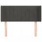 Preview: Kopfteil mit Ohren Dunkelgrau 103x16x78/88 cm Samt