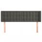 Preview: Kopfteil mit Ohren Dunkelgrau 147x16x78/88 cm Samt