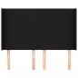 Preview: Kopfteil mit Ohren Schwarz 147x16x118/128 cm Stoff
