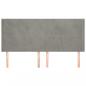 Preview: Kopfteil mit Ohren Hellgrau 203x16x118/128 cm Samt