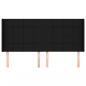 Preview: Kopfteil mit Ohren Schwarz 163x16x118/128 cm Stoff