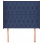 Preview: Kopfteil mit Ohren Blau 103x16x118/128 cm Stoff