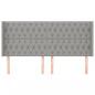 Preview: Kopfteil mit Ohren Hellgrau 183x16x118/128 cm Stoff