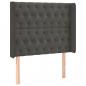 Preview: Kopfteil mit Ohren Dunkelgrau 103x16x118/128 cm Samt