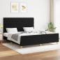 Preview: ARDEBO.de - Bettgestell mit Kopfteil Schwarz 160x200 cm Stoff