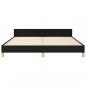 Preview: Bettgestell mit Kopfteil Schwarz 180x200 cm Stoff