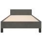 Preview: Bettgestell mit Kopfteil Dunkelgrau 80x200 cm Samt