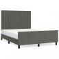 Preview: Bettgestell mit Kopfteil Dunkelgrau 140x190 cm Samt