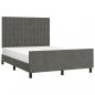 Preview: Bettgestell mit Kopfteil Dunkelgrau 140x190 cm Samt