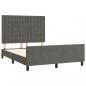 Preview: Bettgestell mit Kopfteil Dunkelgrau 140x190 cm Samt