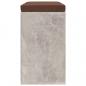 Preview: Schuhbank Betongrau 103x30x48 cm Holzwerkstoff