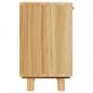 Preview: Nachttische 2 Stk. Braun Massivholz Kiefer und Natur-Rattan