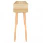 Preview: Konsolentisch Braun 105x30x75 cm Massivholz Kiefer Natur-Rattan