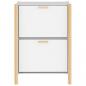 Preview: Schuhschrank Weiß 57,5x33x80 cm Holzwerkstoff