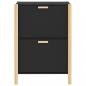 Preview: Schuhschrank Schwarz 57,5x33x80 cm Holzwerkstoff