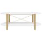Preview: Couchtisch Weiß 110x48x40 cm Holzwerkstoff