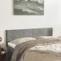 Preview: ARDEBO.de - Kopfteile 2 Stk. Hellgrau 72x5x78/88 cm Samt