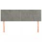 Preview: Kopfteile 2 Stk. Hellgrau 72x5x78/88 cm Samt