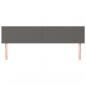 Preview: Kopfteile 2 Stk. Grau 90x5x78/88 cm Kunstleder