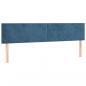 Preview: Kopfteile 2 Stk. Dunkelblau 100x5x78/88 cm Samt